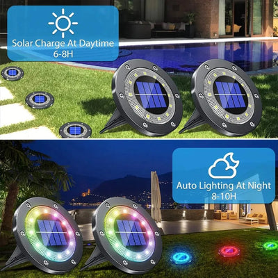 Spot Solaire à Planter 12 LED Blanc Chaud RGB Étanche Halloween