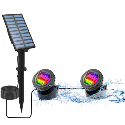 Spot Solaire RGB Extérieur IP68 Pelouse et Piscine Jardin