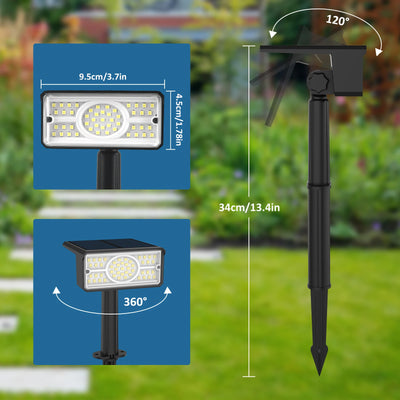 Applique Murale Solaire 49 LED Étanche IP65 Jardin Extérieur