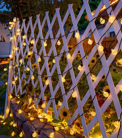 Guirlande Solaire Extérieur Boules à Bulles Goutte d'Eau LED