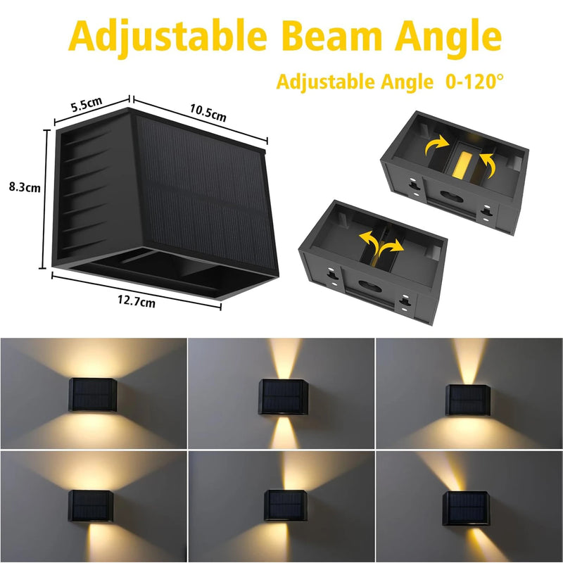 Applique murale solaire LED blanc chaud pour jardin