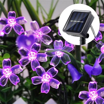 Guirlande Solaire Extérieur Fleurs de Cerisier Sakura Étanche