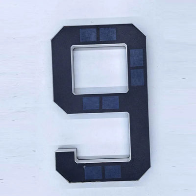 Numéro de Maison Solaire LED Rétroéclairé 12 cm Étanche