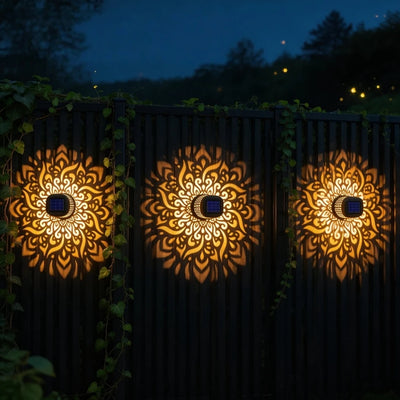 Lampe Solaire Décorative Extérieur Projection Diamant Murale