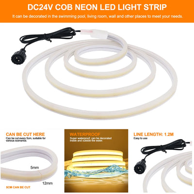Néon LED Solaire Flexible IP68 Extérieur 8 Modes 320 Diodes