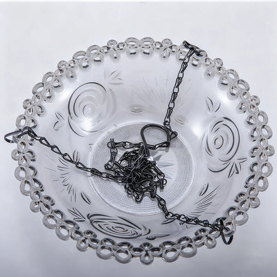 Fontaine Solaire Suspendue Bol en Verre avec Crochet