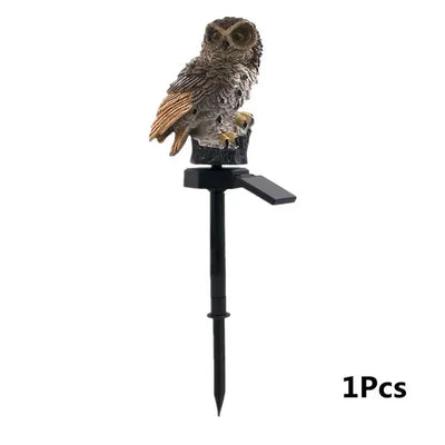 Lampe Solaire Hibou LED Étanche pour Jardin