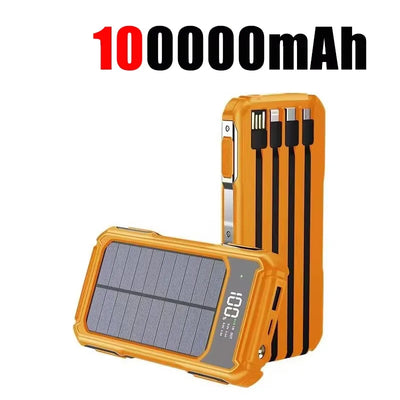 Power Bank Solaire 200000mAh 4 en 1 Affichage
