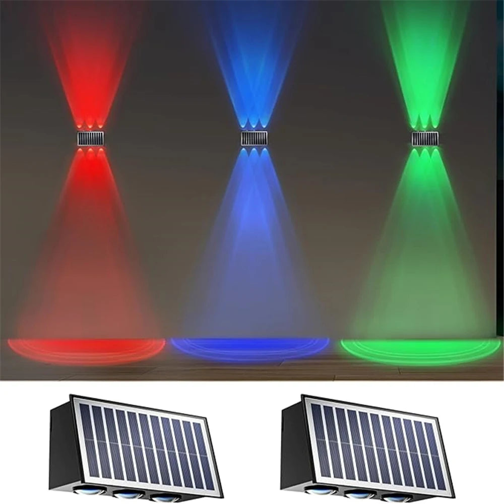 Applique solaire murale RGB extérieure