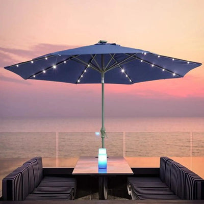 Guirlande Solaire Extérieur pour Parasol 8 Branches Blanc Chaud