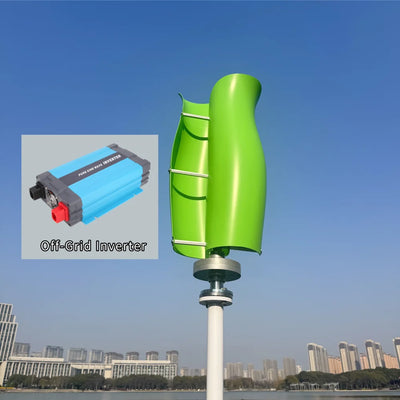 Éolienne Verticale 5000W à 10 kW MPPT Hybride et Onduleur