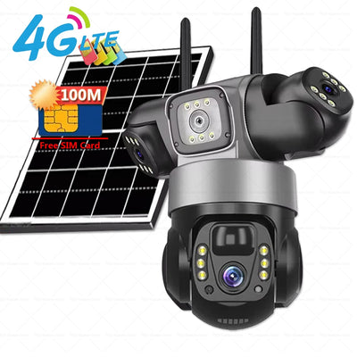 Caméra Solaire 4G 3 Objectifs PTZ Extérieure - vue 9
