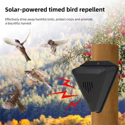 Répulsif Solaire Oiseaux 13 Sons Étanche Vergers et Cultures