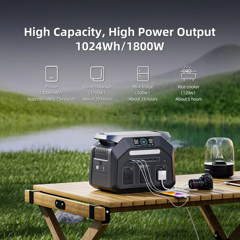 Station Électrique Portable Solaire IEE P1800 1800W 1024Wh