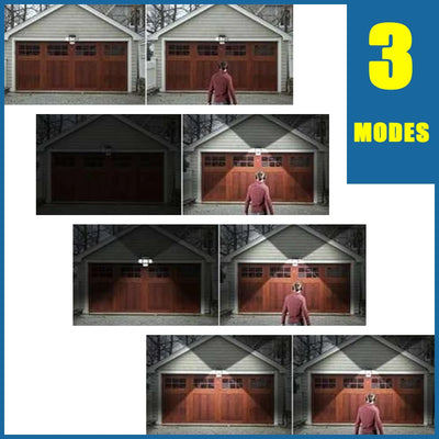 Projecteur Solaire 122 LED 4 Têtes Détecteur Mouvement Extérieur