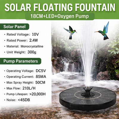 Fontaine Solaire Extérieure pour Étang et Bassin à Poissons