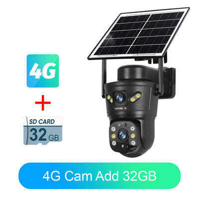 Caméra de Surveillance Solaire LS Vision 4G 8MP Double Objectif