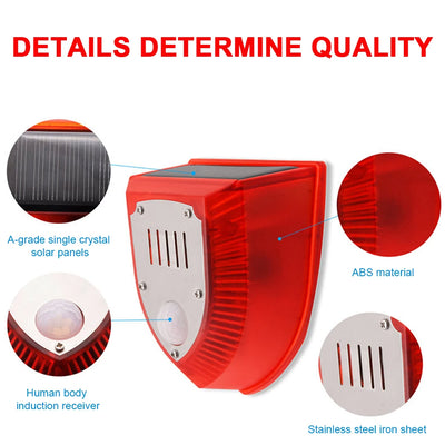 Alarme Solaire Répulsive Sanglier avec Télécommande et Sirène