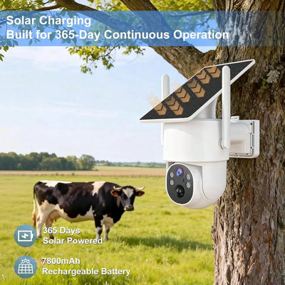 Caméra Solaire 4G LTE 360° Sans Wi-Fi