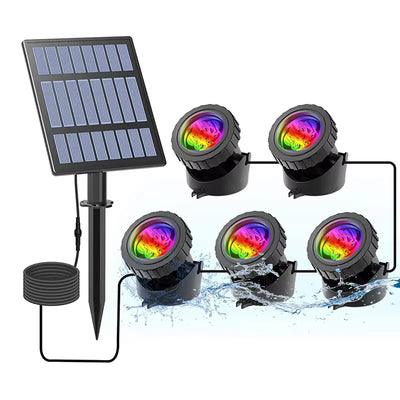 Lampe Solaire Bassin Submersible RGB Kit 3 à 5 Spots