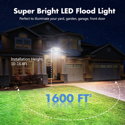 Réverbère Solaire Étanche 200W Capteur Lumière Extérieur 6500K LED