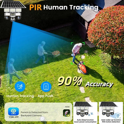 Caméra Solaire 4G PTZ Extérieure Zoom 10X