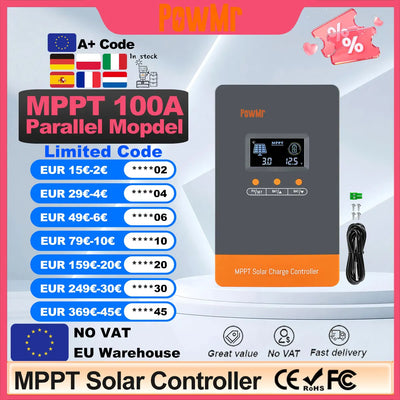Régulateur Solaire MPPT 100A 12V 24V 48V