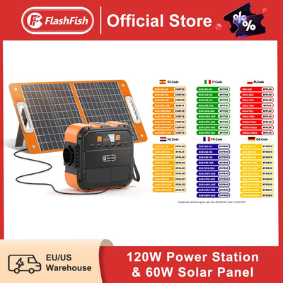 Station d'Énergie Solaire Portable 120W