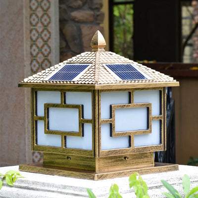 Lampe Solaire de Pilier Colonne Extérieure Étanche