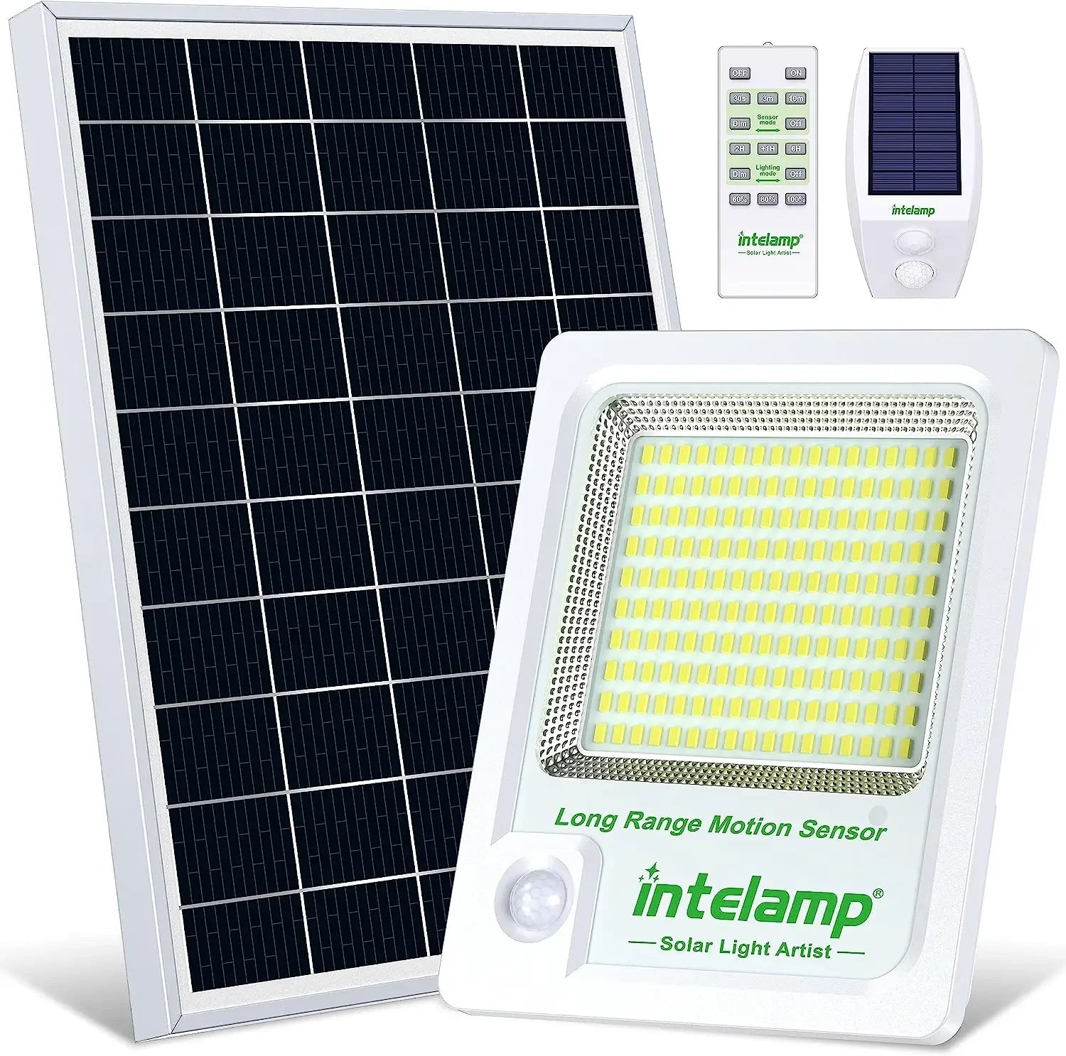 Lampe Solaire Extérieur Détecteur de Mouvement avec Télécommande