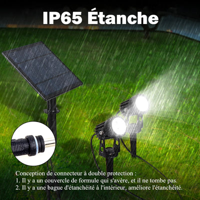Projecteur Solaire LED Aluminium IP65 Paysage Jardin Extérieur
