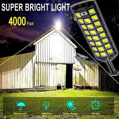 Lampe Solaire de Rue Murale LED Détecteur Mouvement 3 Modes
