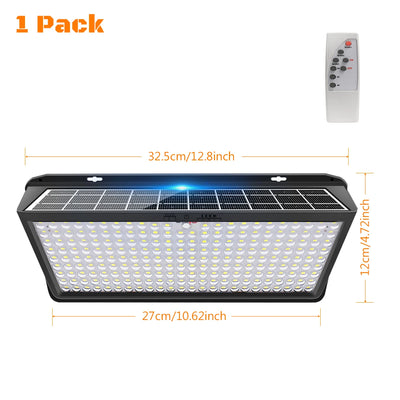 Projecteur Solaire Mural 258 LED Détecteur Mouvement IP65