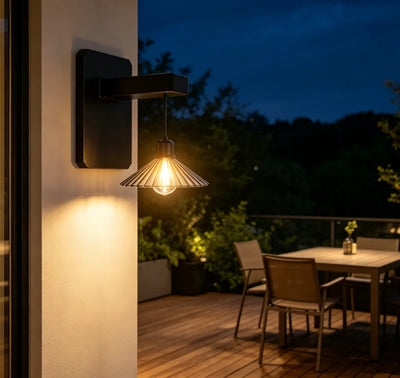 Applique Solaire Rétro Extérieur à Suspension pour Terrasse et Balcon