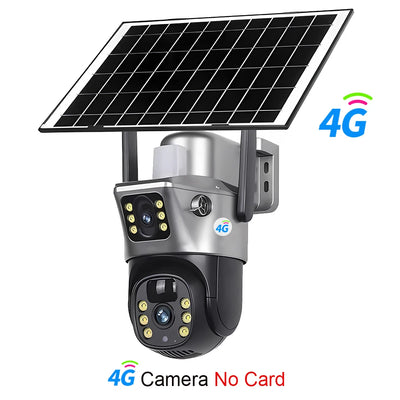 Caméra Solaire 4G WiFi Double Objectif 4K - vue 12