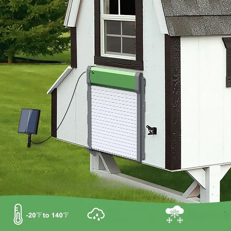Porte Automatique de Poulailler Solaire Pivotante pour Élevage