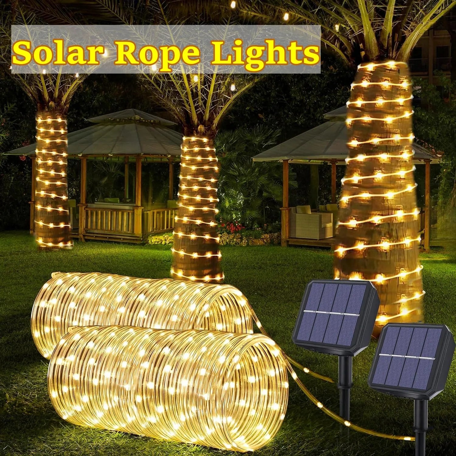Guirlande Solaire Extérieur Tube Lumineux 32 m 300 LED