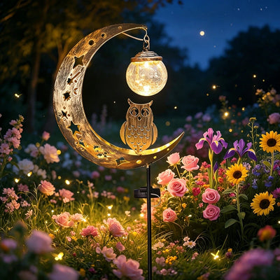 Lampe Solaire Hibou Globe en Verre Allée