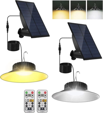 Lampe Solaire Suspendue 3 Couleurs avec Télécommande