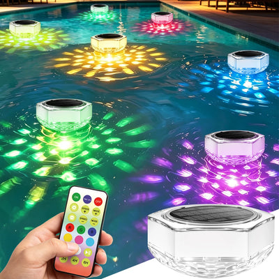 Lampe Solaire Flottante pour Piscine LED avec Télécommande