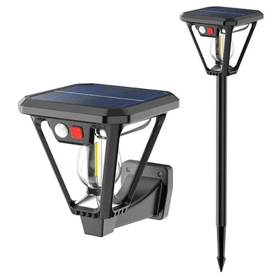 Lampe Solaire Extérieur sur Pied Détecteur de Mouvement