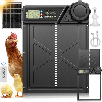 Porte Automatique de Poulailler Solaire Aluminium Anti-Intempéries