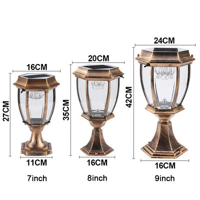Lampe Solaire de Poteau Étanche Pilier Jardin - vue 6