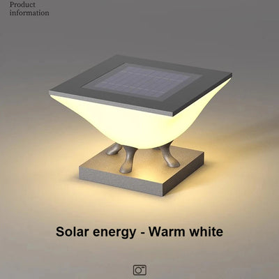 Lampe Solaire de Pilier Moderne d'Extérieur
