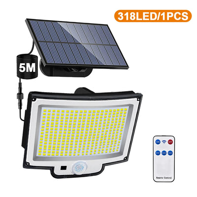 Projecteur Solaire LED 318 Détecteur Mouvement Extérieur