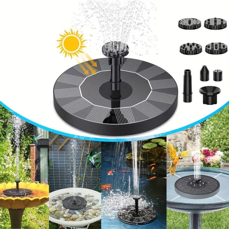 Pompe de Fontaine Solaire 2,5 W à 6 Buses pour Bassin
