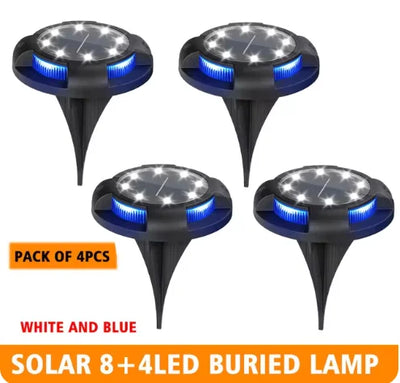 Lampe Solaire à Planter 12 LED Décorative Extérieur Cour Jardin