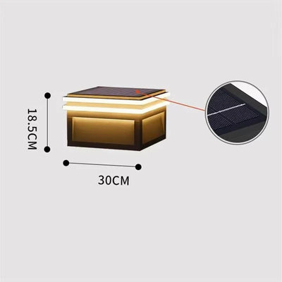 Lampe Solaire de Chapiteau Pilier Carrée - vue 11