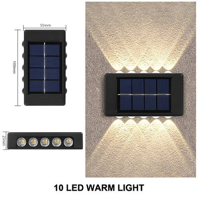 Applique Murale Solaire LED Extérieure Éclairage Haut Bas Jardin