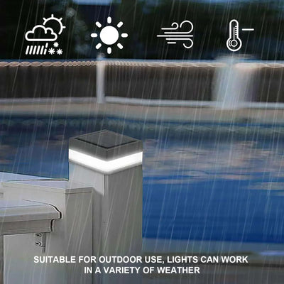 Lampe Solaire de Pilier Carrée pour Poteau et Terrasse